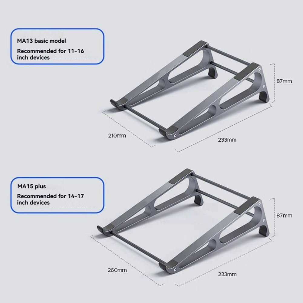Вертикальная Подставка для ноутбука съемный алюминий 2-в-1 держатель для планшета подходит для устройств 10-17,4 Маленький размер, фото №6