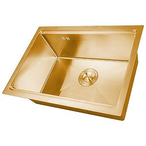 Золота мийка під стільницю з нержавійки 1.5 мм кухонна станція Nett NG-5742 synthetic.ua - Фото 1