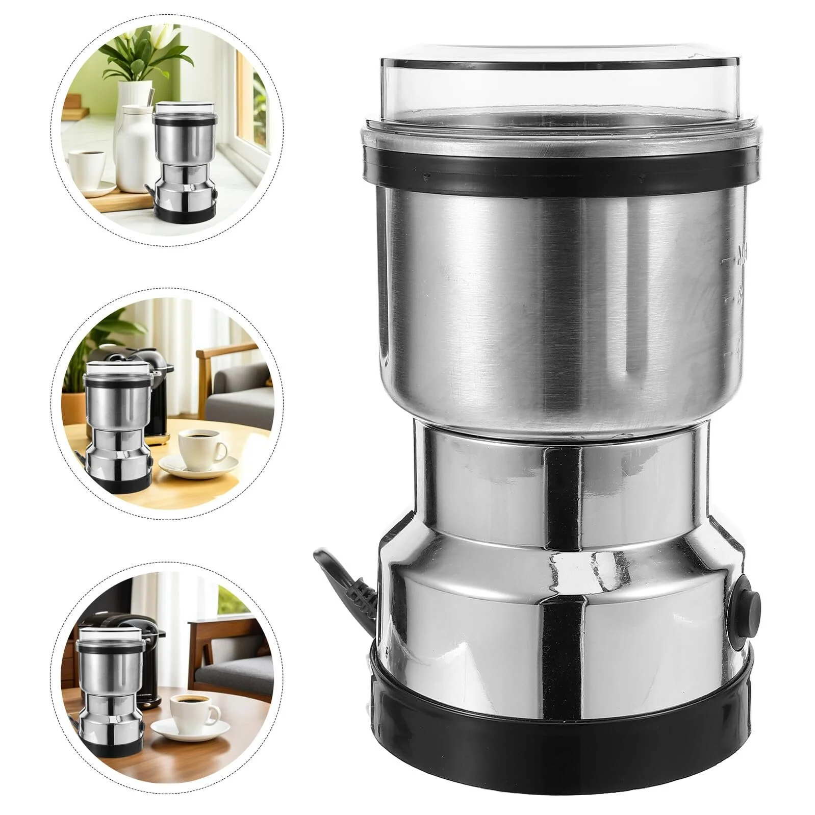 Электрическая кофемолка, нержавеющая сталь, мини, портативная для дома, путешествий, офиса и небольших кухонь, для эспрессо, фото №9
