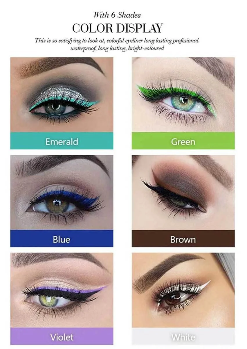 Підводка для очей Кольорова Професійна Рідка (2), фото №6