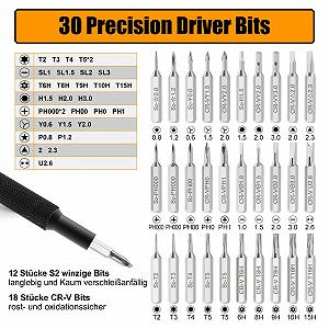 Набір викруток VCELINLK Precision Mechanic 38 в 1 магнітний з 30 бітами synthetic.ua - Фото 1