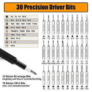 Набор отверток VCELINLK Precision Mechanic 38 в 1 магнитный с 30 битами synthetic.ua - Фото 1