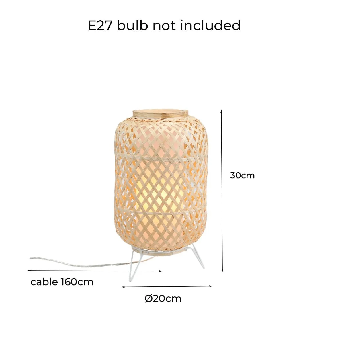 Настільна лампа Alpinaluz Rattan Nordic Vintage Style E27, фото №6