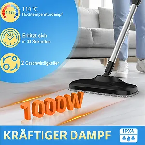 Парова швабра електрична 1000W 240 мл 30 с synthetic.ua - Фото 1