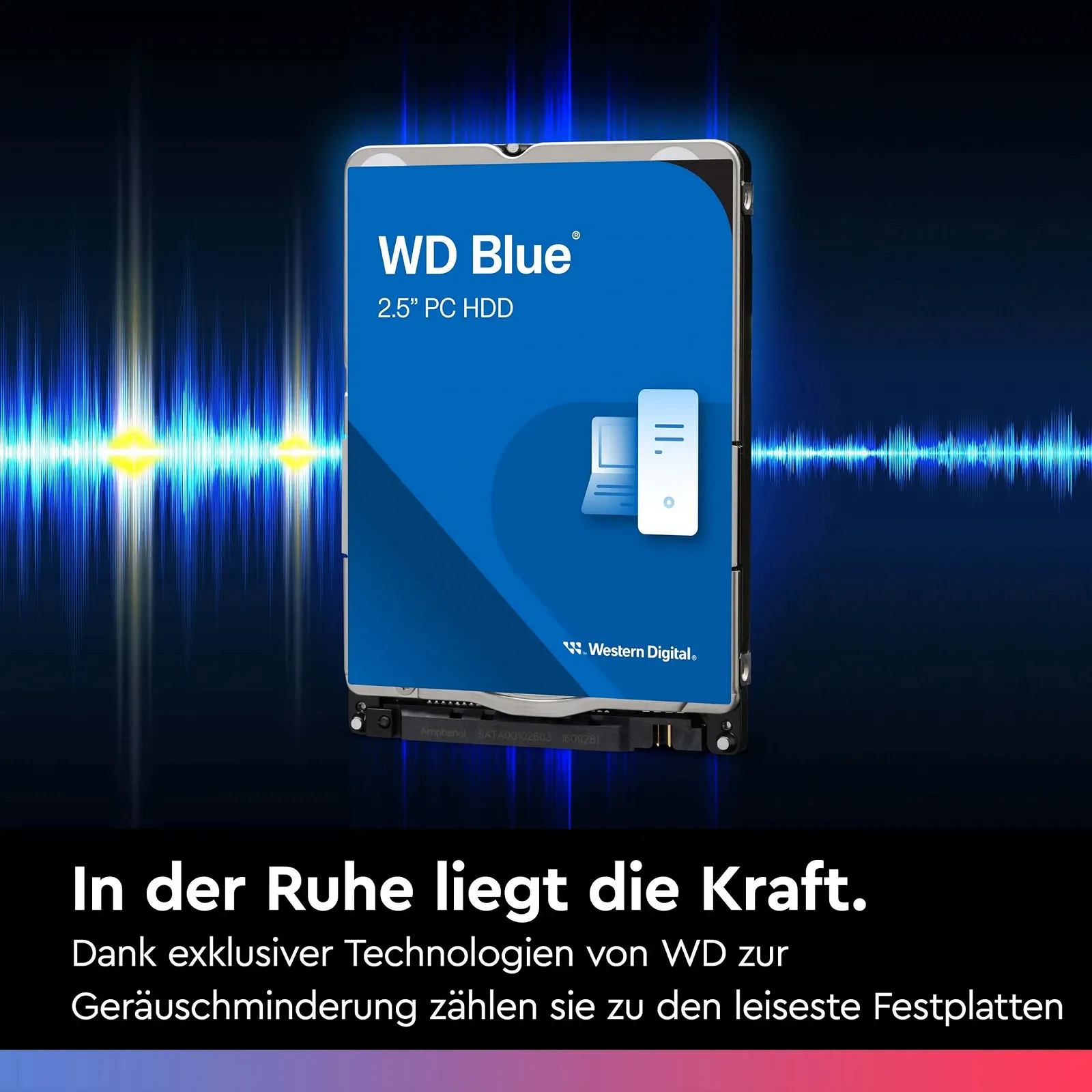 Жесткий диск Внутренний WD Blue 1ТБ 2.5" 5400 RPM SATA 6 Гбит/с 128 МБ Cache, фото №3