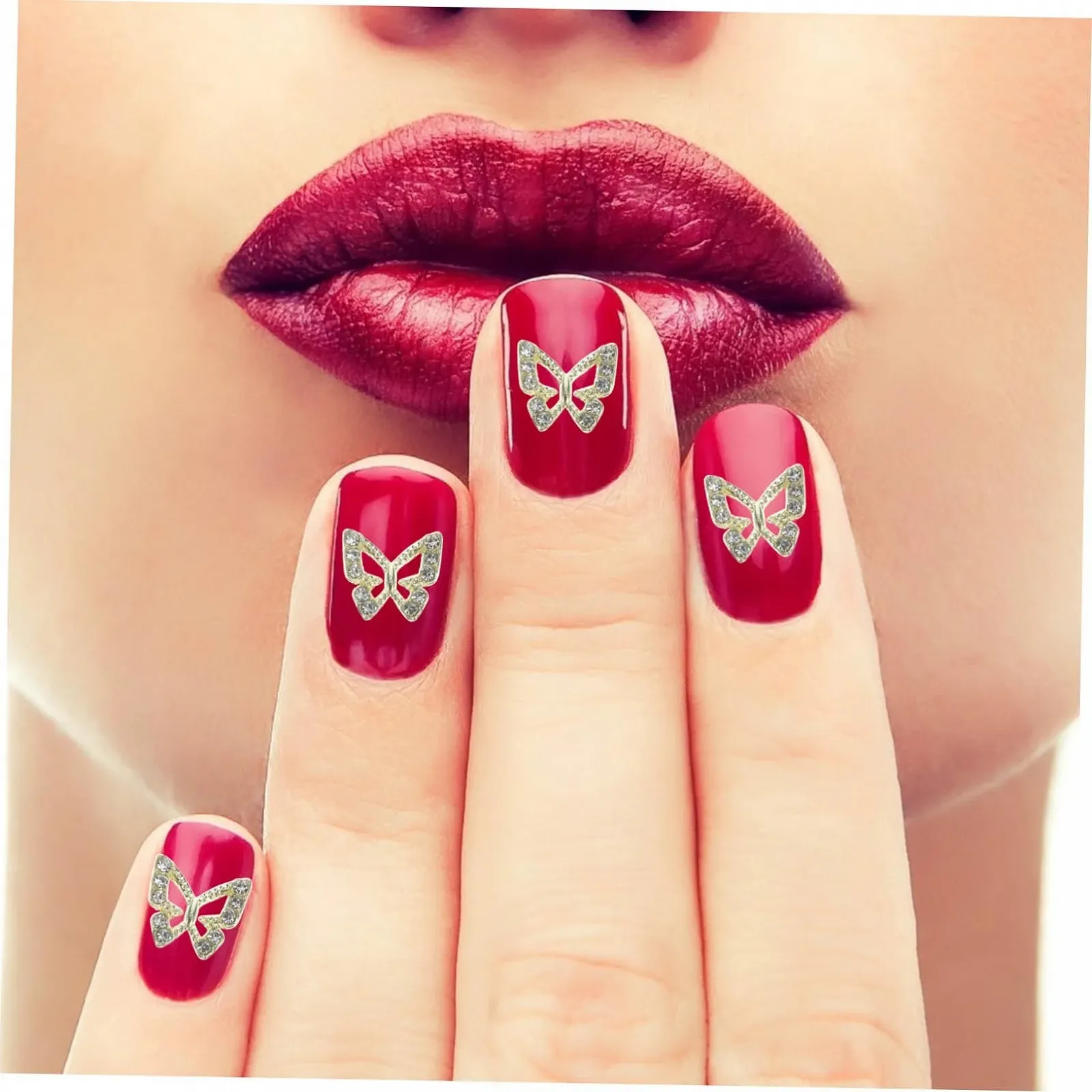 Украшения для ногтей Бабочки со стразами, 20 шт, фото №4