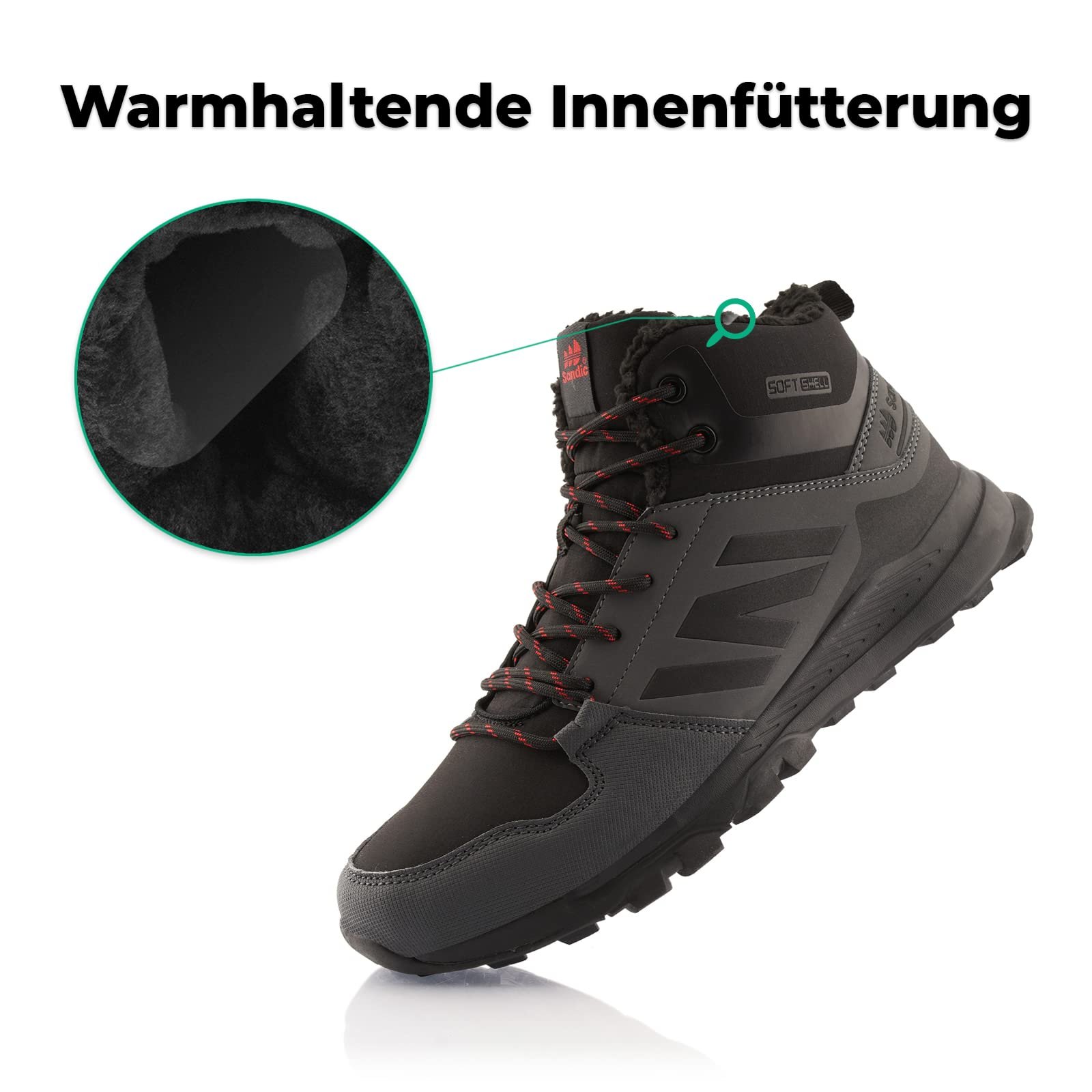 Черевики для хайкинга Fusskleidung® Утепленные зимние Ботинки Softshell, фото №3
