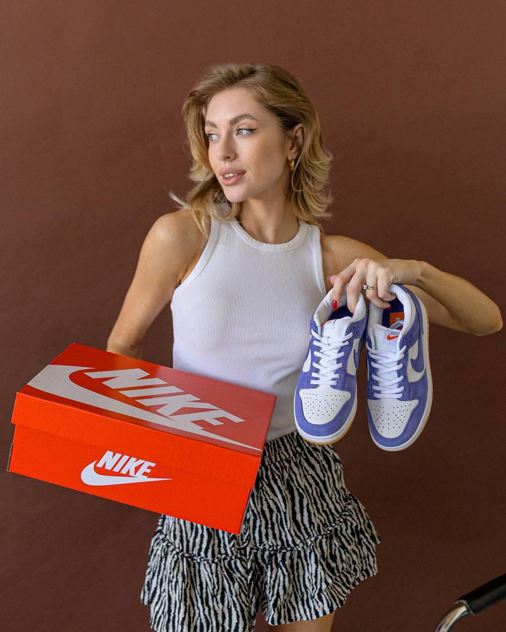 Кроссовки женские Nike SB Dunk Low Pro ISO белые замшевые кеды найк сб данк демисезонная обувь, фото №7