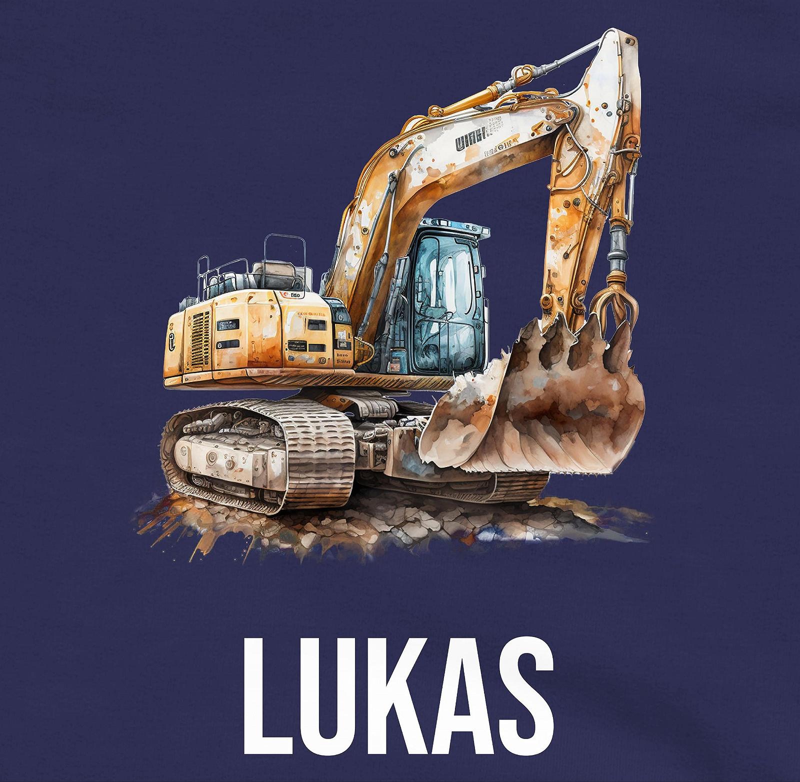 Детский худи Shirtracer Экскаватор Водитель Строительный транспорт, фото №2