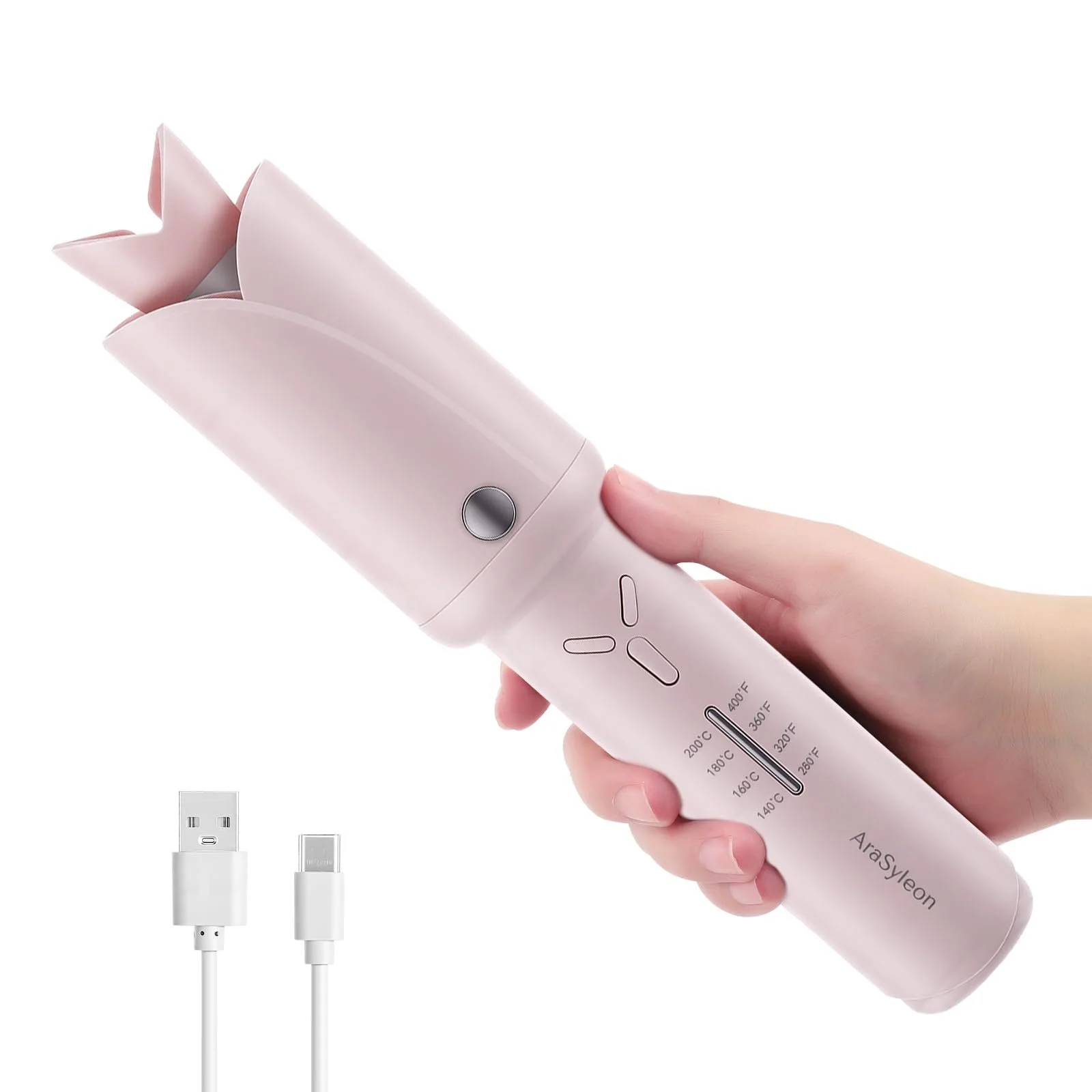 Плойка автоматическая беспроводная 32 мм Титаново-турмалиновая USB-C 140-200°C 350 г, фото №1 Плойка автоматическая беспроводная 32 мм Титаново-турмалиновая USB-C 140-200°C 350 г, фото №1