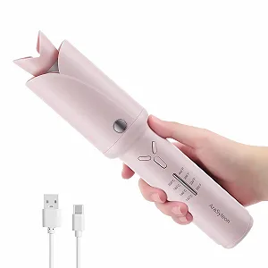 Плойка автоматическая беспроводная 32 мм Титаново-турмалиновая USB-C 140-200°C 350 г - Фото 1