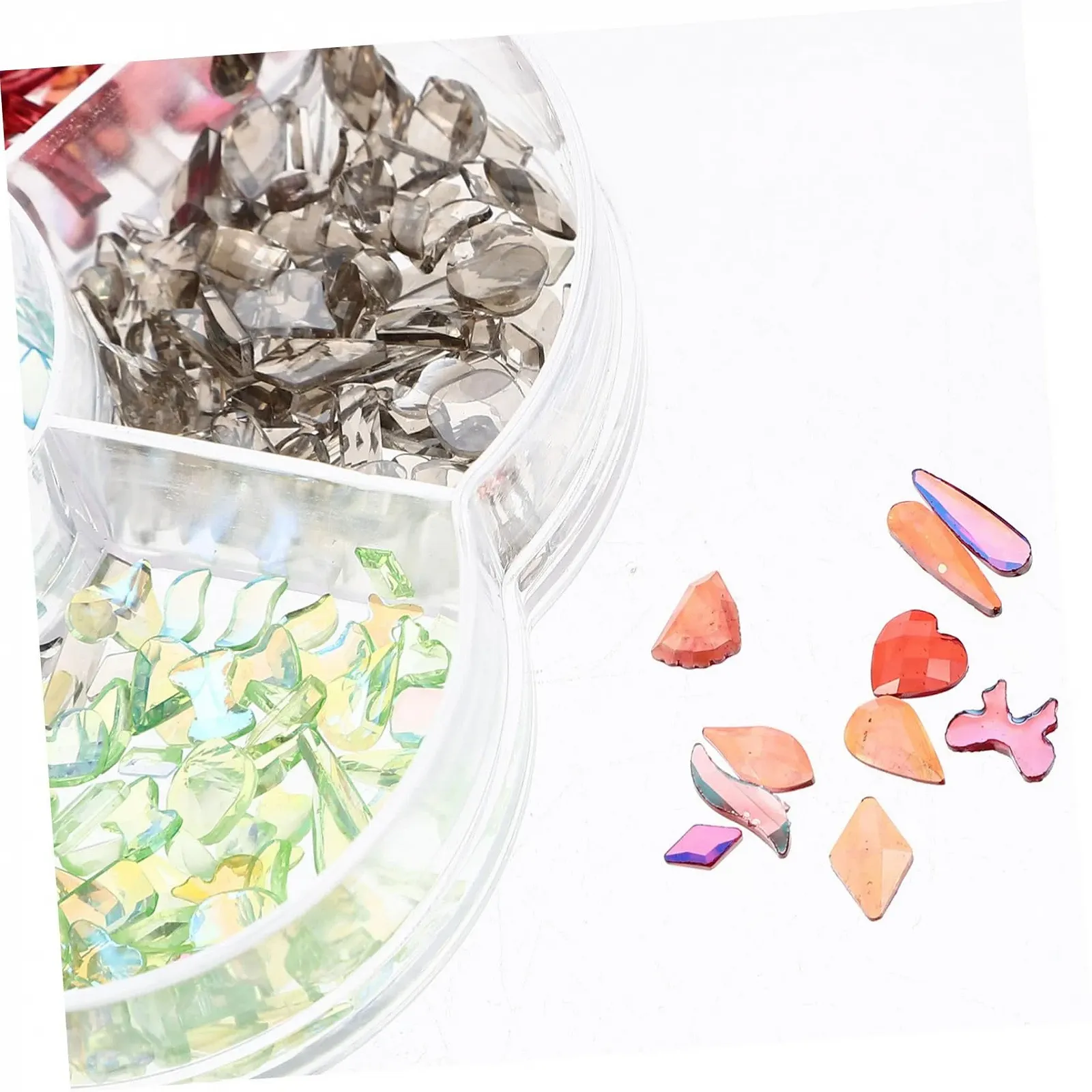 Украшения для ногтей Healvian 2 коробки Набор для ногтей DIY декор Орнамент Маникюр Разноцветный, фото №8