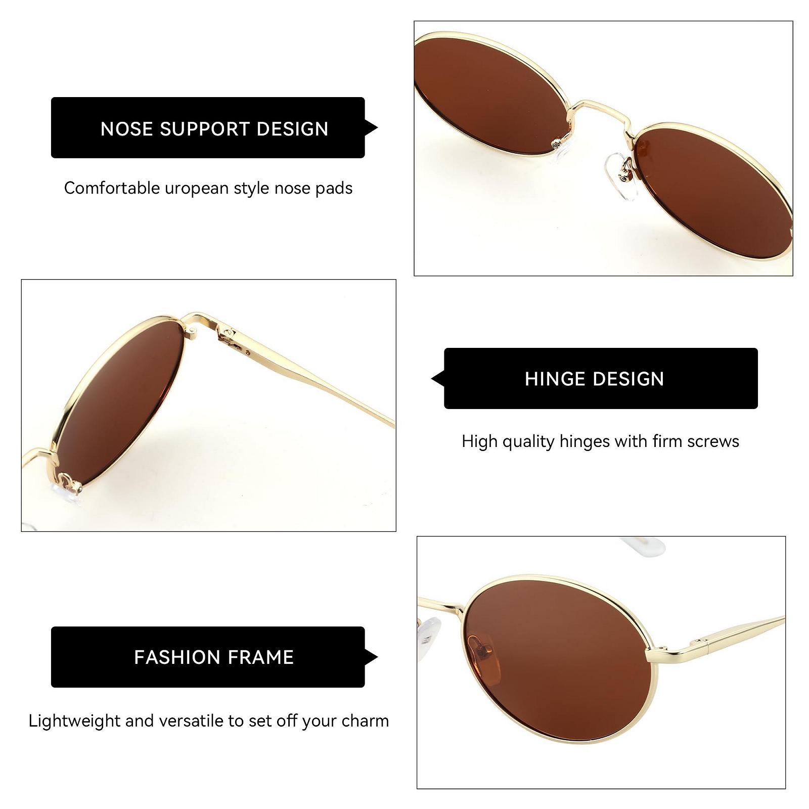 Овальні ретро сонцезахисні окуляри ZENOTTIC для жінок та чоловіків UV400 Поляризовані, фото №7