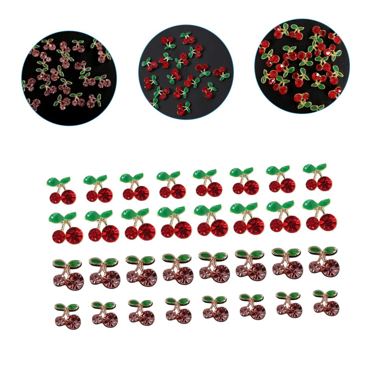 Украшения для ногтей Вишня MERRYHAPY Блестки Розовый, упаковка 32 шт., фото №2