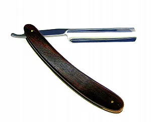 Опасная бритва Precious Wood Shaft лезвие 3/8 дюйма Коричневая - Фото 1
