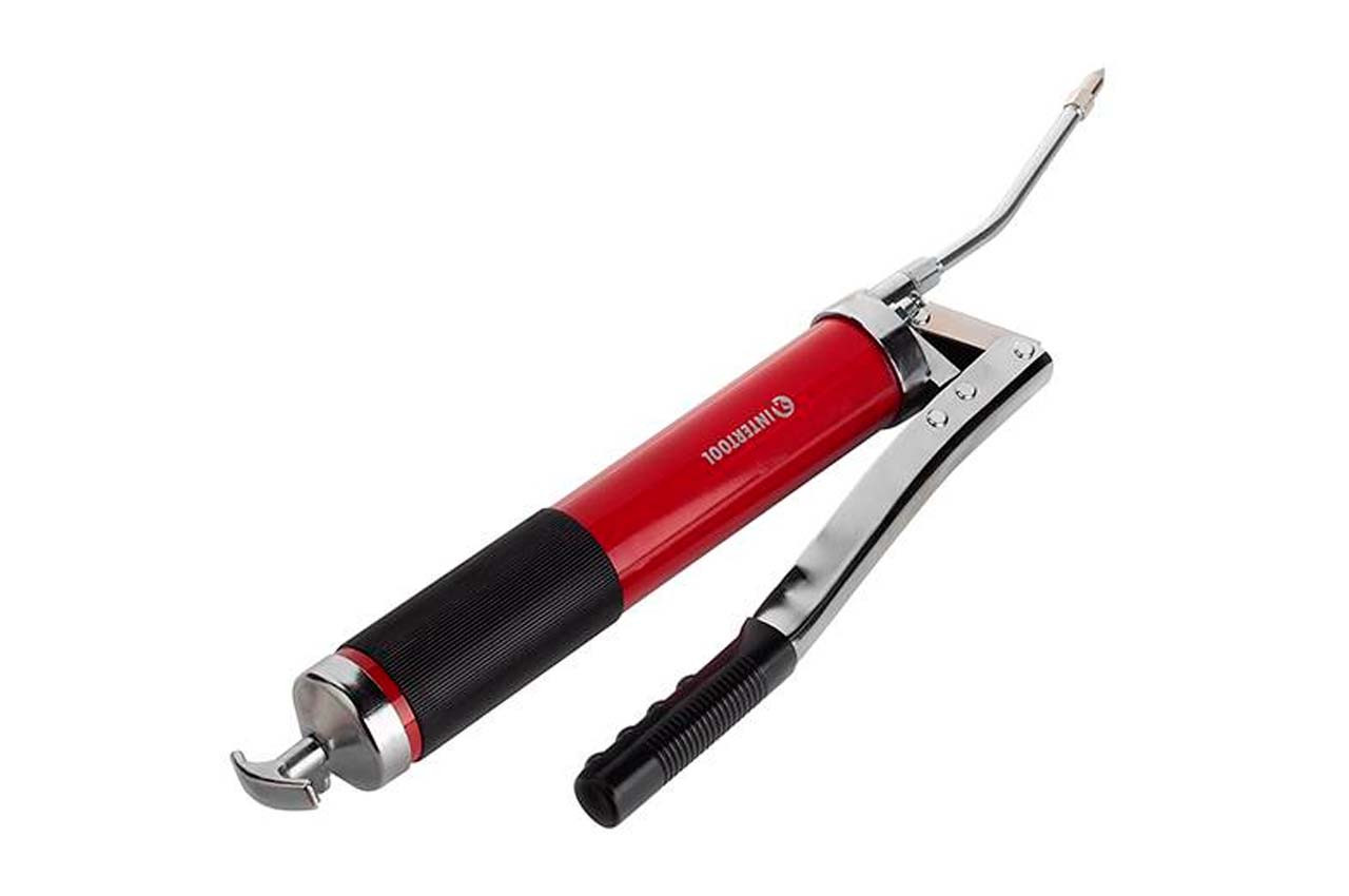 Сприц для смажування Intertool 600мл двоплунжерний з гнучкою шлангом, фото №2