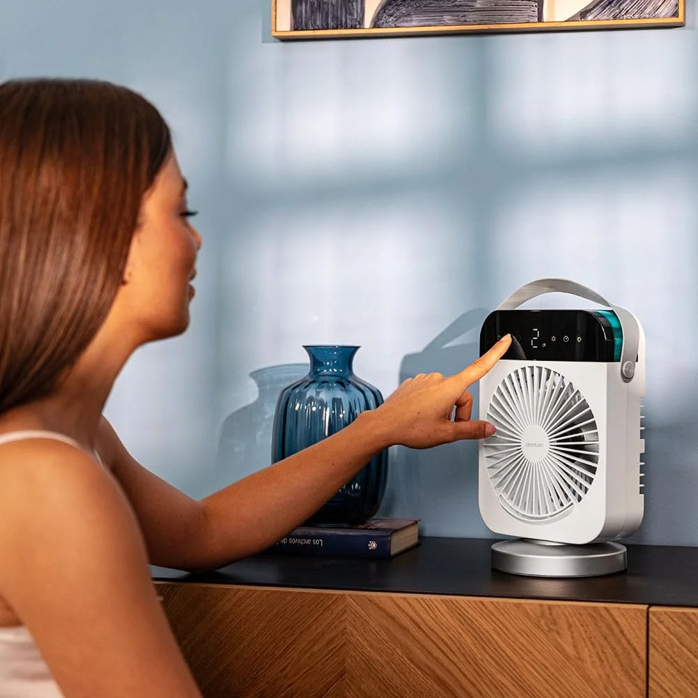 Настільний охолоджувач повітря Cecotec EnergySilence 600 DeskChill Smart Rotate 10 Вт 300 мл 4 швидкості Таймер LED-підсвітка 7 кольорів, фото №5