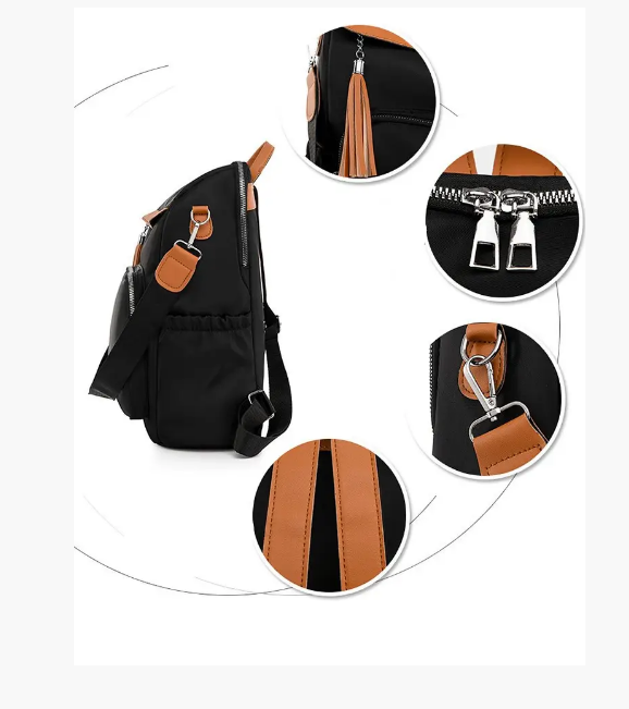 Жіночий міський рюкзак Lady Future з нейлонової тканини Чорно-коричневий (446G), фото №4 Жіночий міський рюкзак Lady Future з нейлонової тканини Чорно-коричневий (446G), фото №4