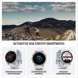 Смарт-часы Garmin fēnix 8 GPS Multisport 43 мм AMOLED, сенсорный/кнопочный дисплей 1.3 дюйма, фонарик, карты Topo, более 80 предустановленных спортивных приложений, телефония, Music Pay synthetic.ua - Фото 1