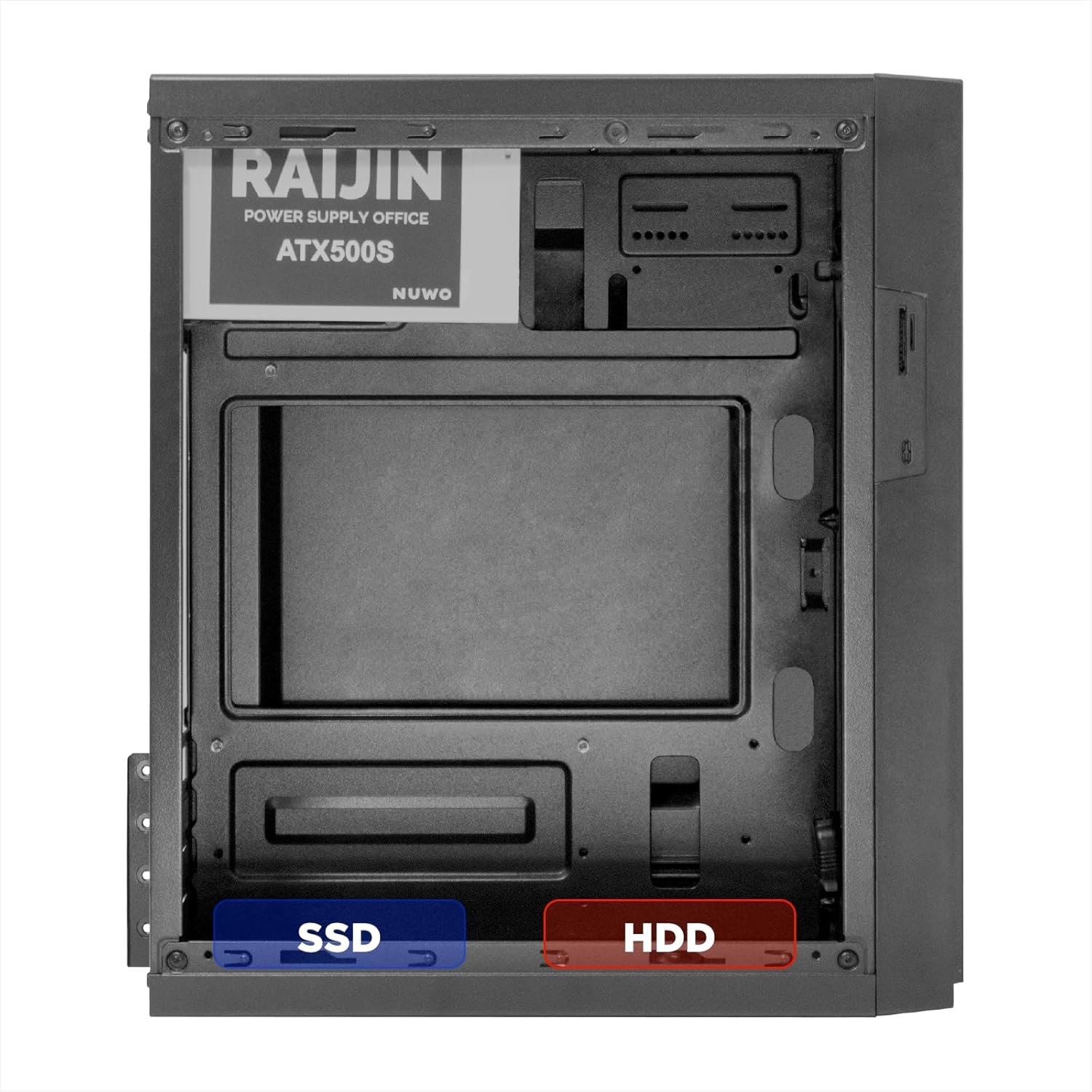 Корпус NUWO Leshi L703 / БЖ Nuwo 240W / Micro-ATX / 2xUSB 3.0 / 2xUSB 2.0 / Card Reader / Чорний, фото №5