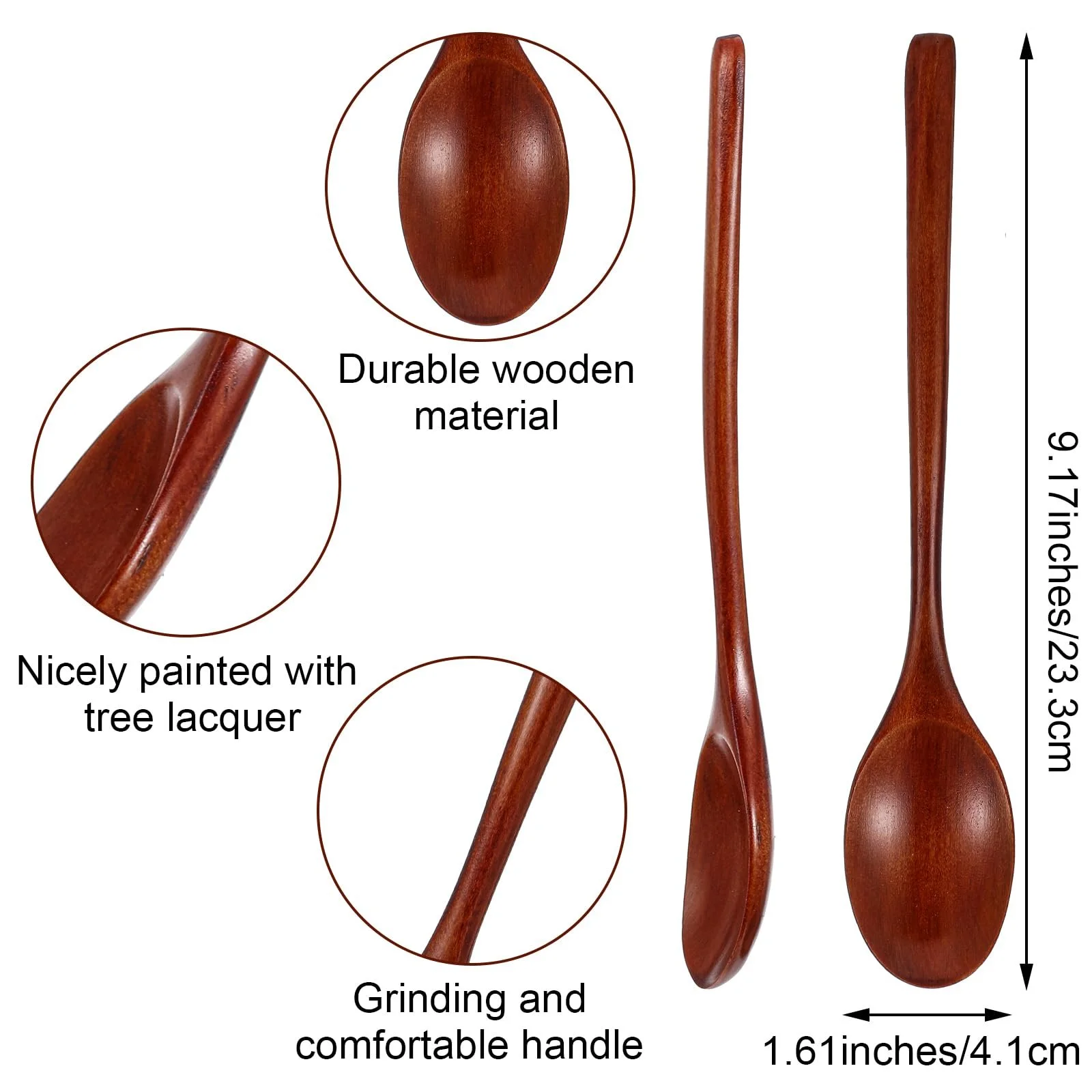 Ложки Дерев'яні, Столові ложки, Набір з 6 штук, фото №2 Ложки Дерев'яні, Столові ложки, Набір з 6 штук, фото №2