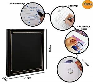 Фотоальбом Arpan Extra-Large 32x26 см самоклеящийся 24 листа/48 страниц обложка из искусственной кожи на болтах - Черный synthetic.ua - Фото 1