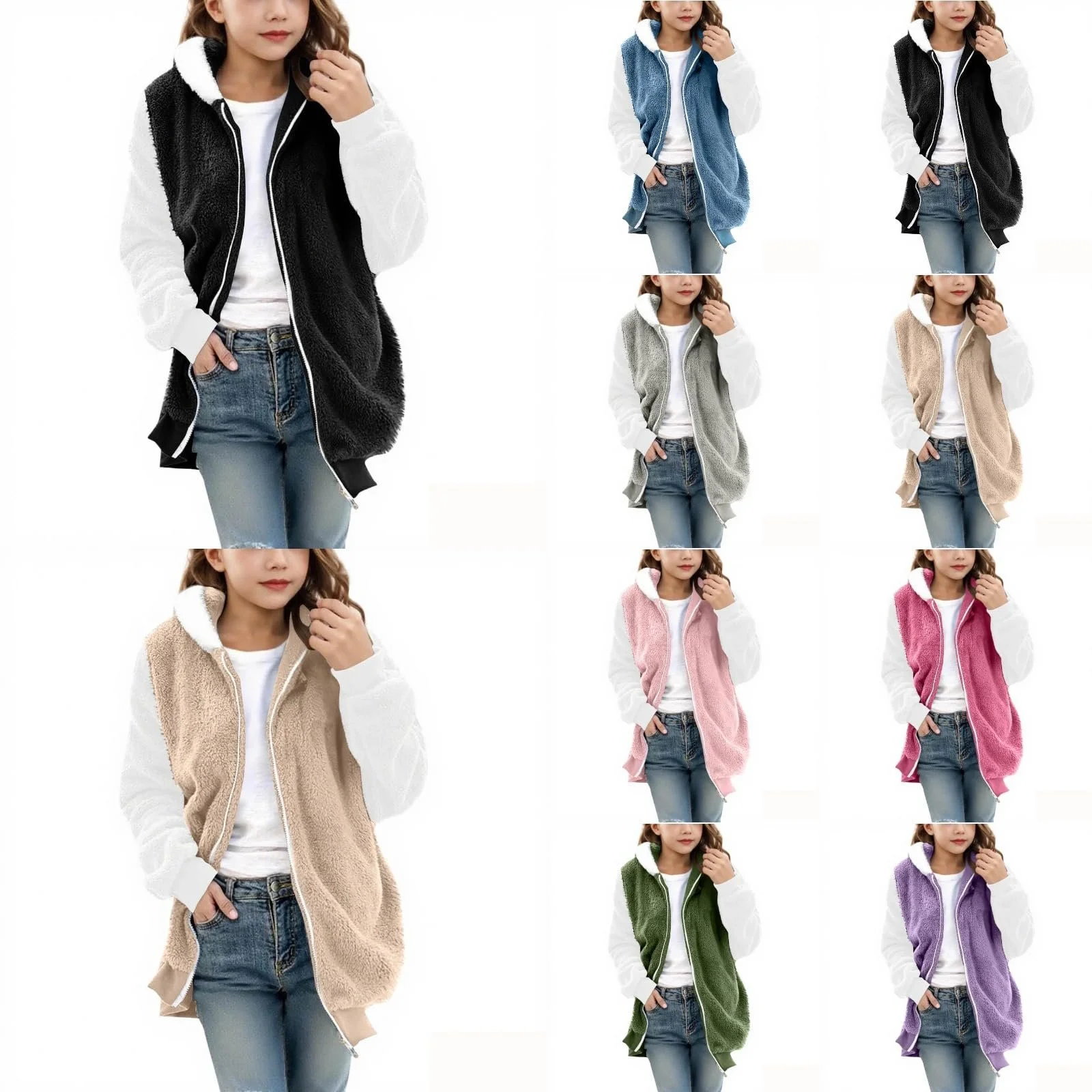 Флісова куртка Generisch для дівчат, фото №1 Флісова куртка Generisch для дівчат, фото №1