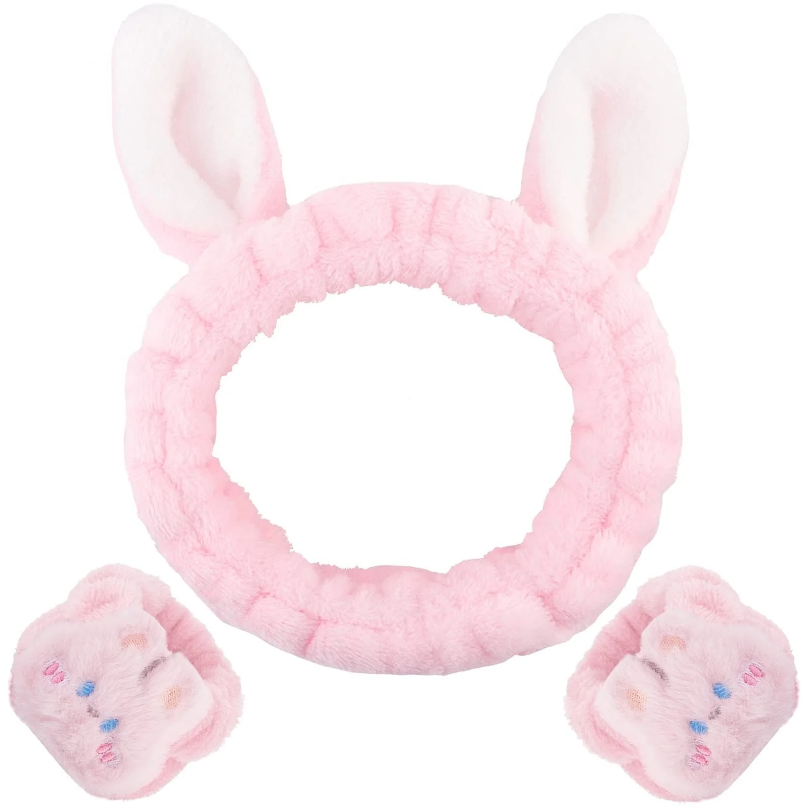 Пов'язка на голову з вушками кролика та напульсники, фото №1