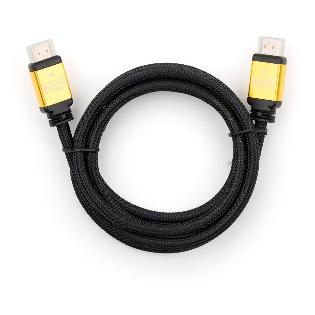 Кабели мультимедийные Vinga HDMI to HDMI 1.5 m V2.0 metal VCPDCHDMI2VMM1.5BK, фото №1