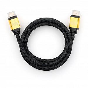 Кабели мультимедийные Vinga HDMI to HDMI 1.5 m V2.0 metal VCPDCHDMI2VMM1.5BK - Фото 1