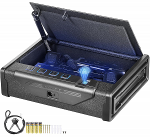 Біометричний сейф для пістолетів VEVOR SS-SQH01 Black - Фото 1