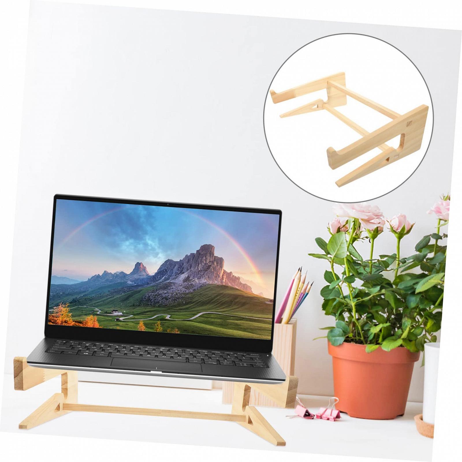 Подставка для ноутбука TEHAUX Деревянная Под наклоном Для вентиляции, фото №8