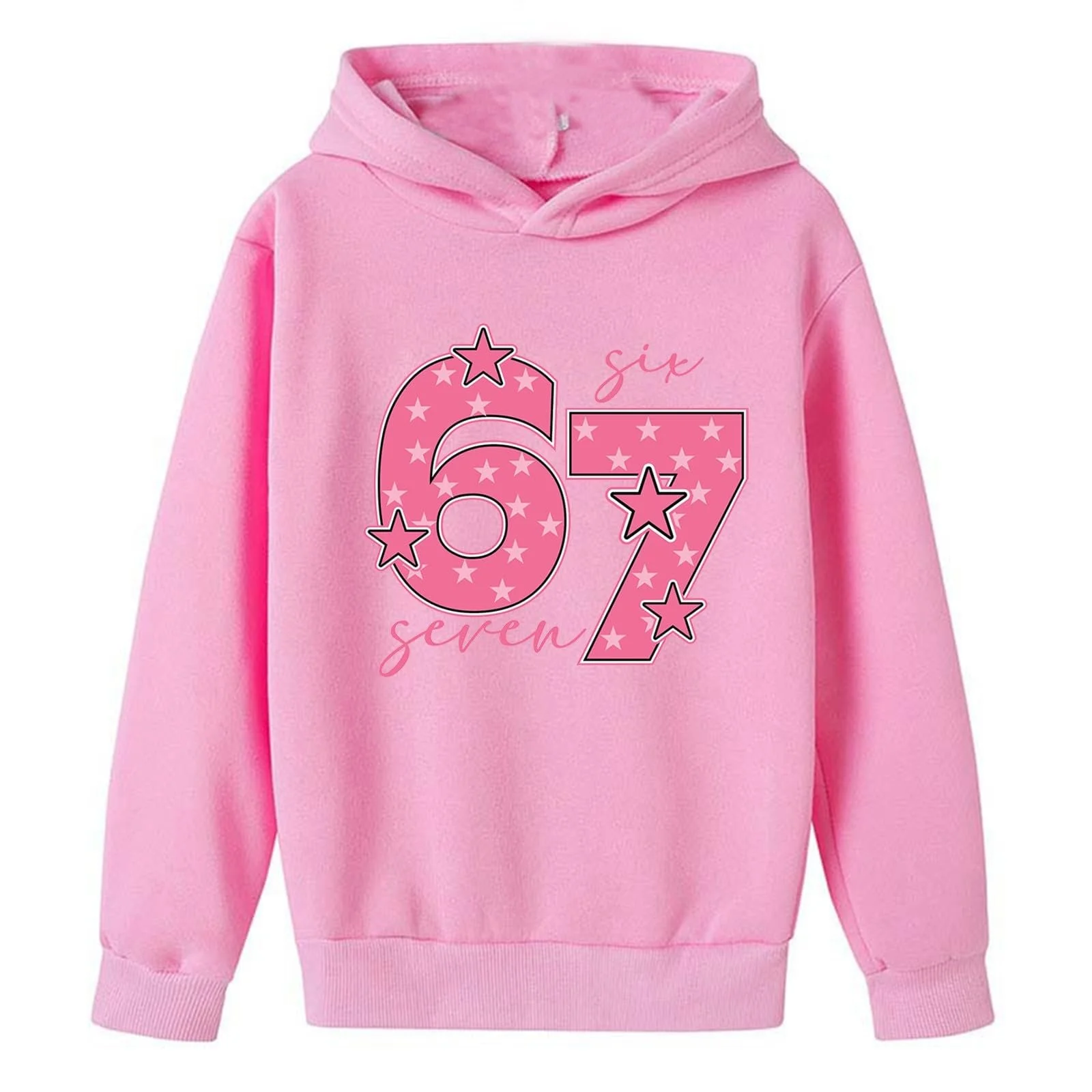 Худи Generisch для девочки, флисовый теплый дышащий свитшот с капюшоном и милыми принтами, удобная повседневная одежда, модный повседневный лонгслив, куртка, фото №3