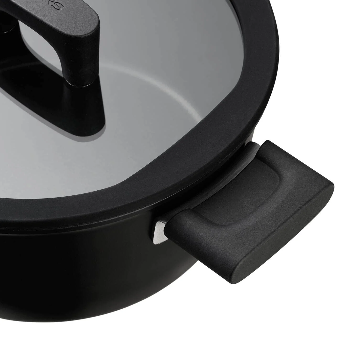 Кастрюля с крышкой Fiskars Hard Face 1052227 22 см 3,5 л алюминиевая с антипригарным покрытием черная, фото №8