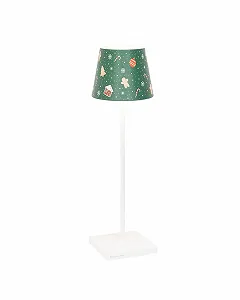 Настільна лампа Zafferano Poldina Pro Бездротова Акумуляторна Сенсорна 38 см Біла (Christmas Sweets) - Фото 1