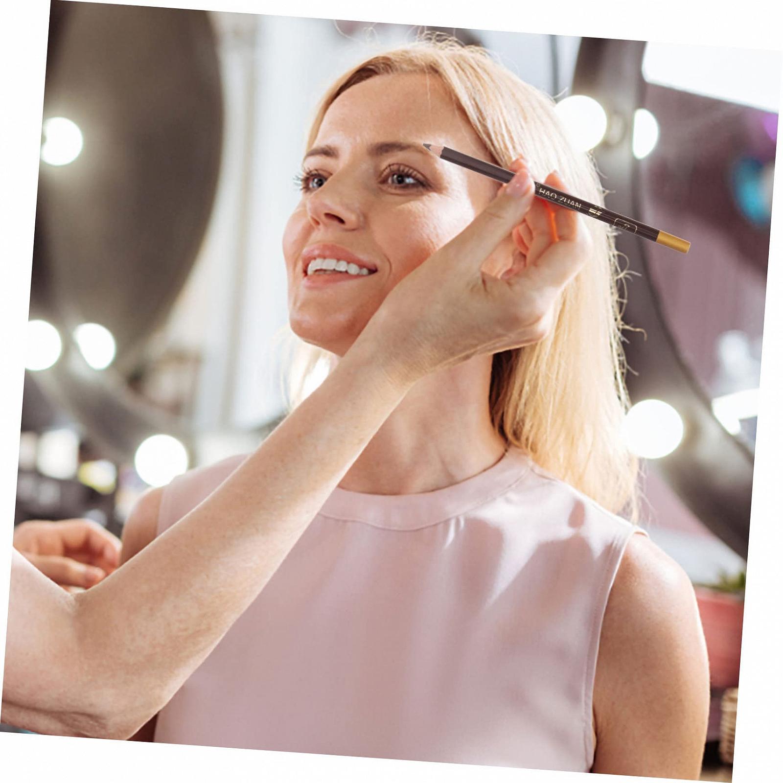 Олівець для брів MERRYHAPY Pack of 5 Brown Wood, фото №5