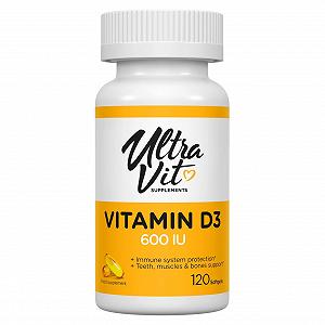 Vitamin D3 600 IU 120 softgels - Фото 1