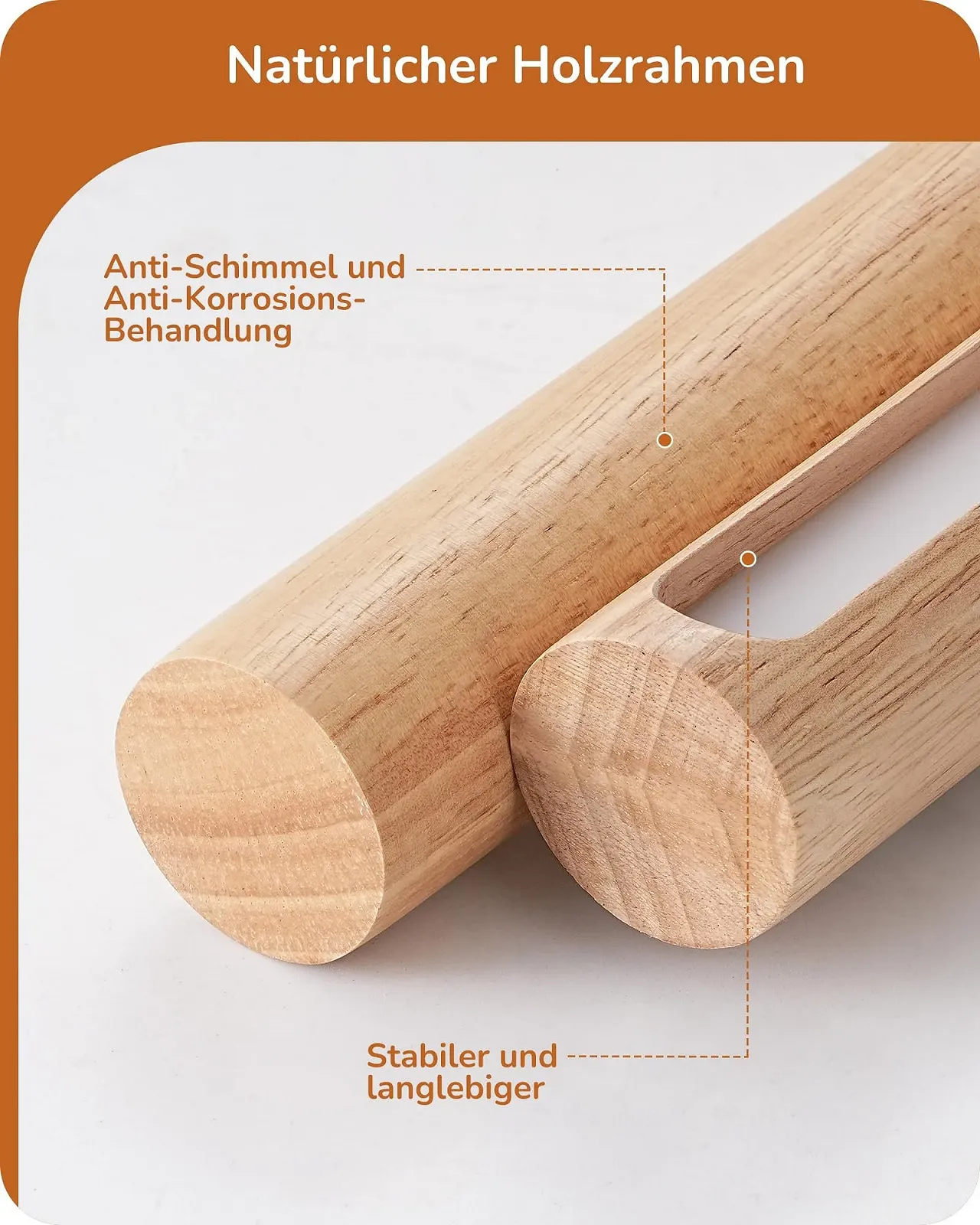 Настільна лампа EDISHINE LED дерев'яна сенсорна з функцією пам'яті димована, фото №6