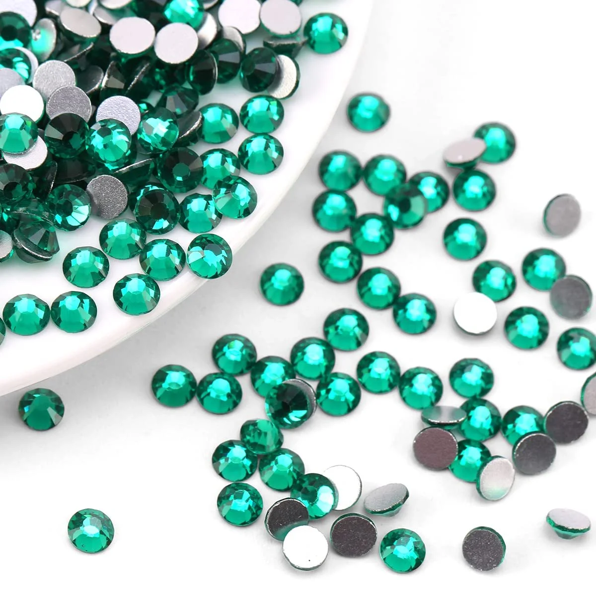 Стрази Novani SS20 Скло для нігтів, макіяжу, сумок та взуття Зелений Кубічний Цирконій, 1440 шт, фото №9