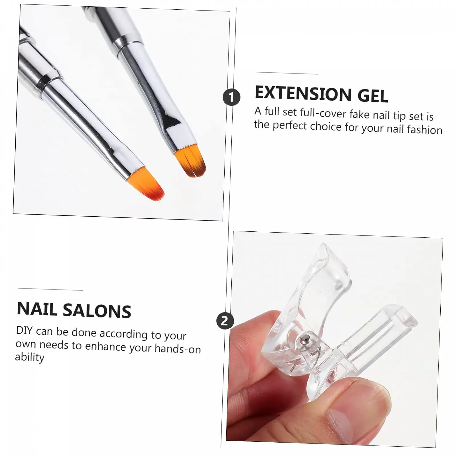 Аксессуары для маникюра WRITWAA Клипсы для маникюра DIY Высококачественные материалы, фото №9