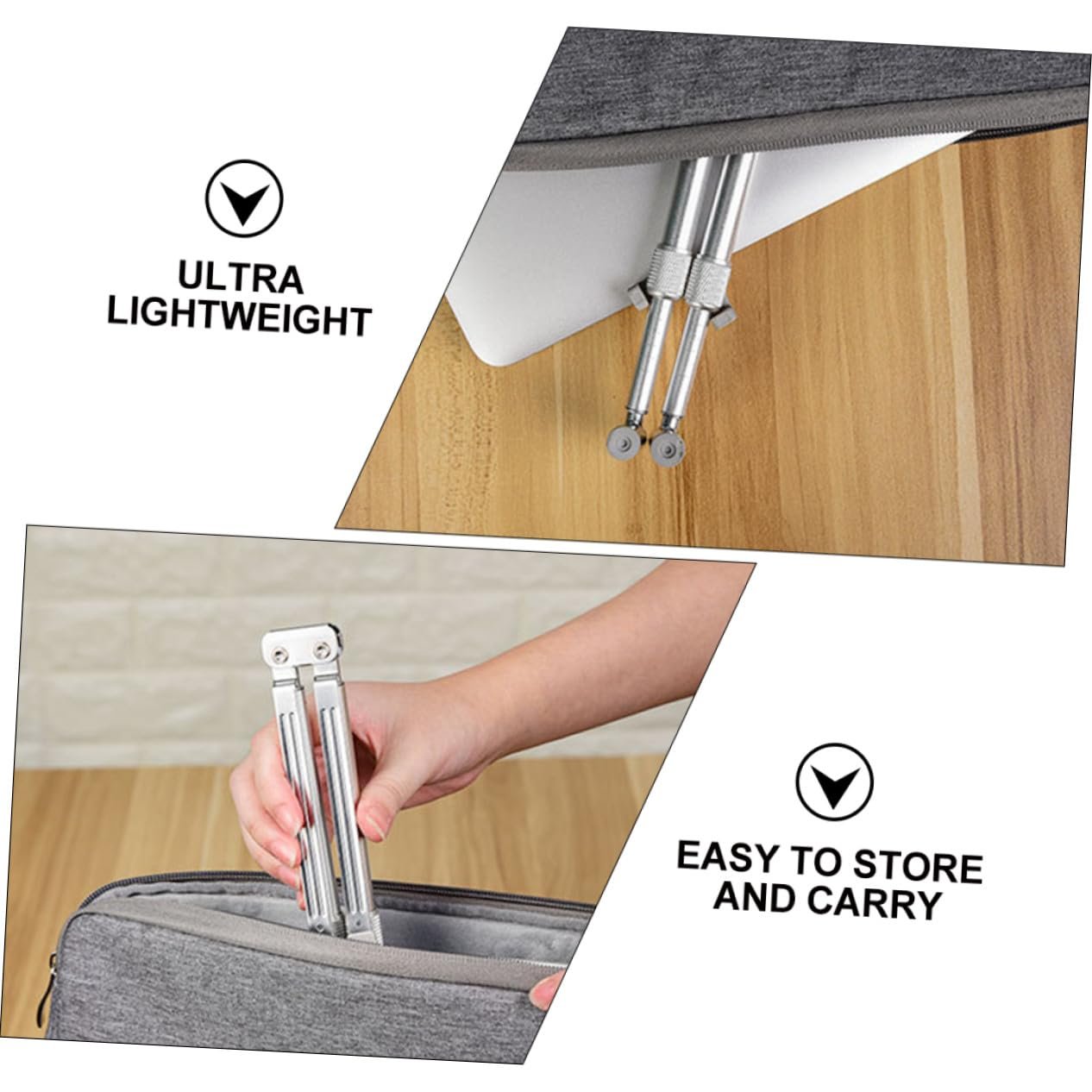 Подставка для ноутбука SEWACC Алюминиевая Регулируемая по высоте Эргономичная Треугольная форма Нескользящая для ноутбука Планшета Серебряная Портативный держатель для компьютера, фото №8 Подставка для ноутбука SEWACC Алюминиевая Регулируемая по высоте Эргономичная Треугольная форма Нескользящая для ноутбука Планшета Серебряная Портативный держатель для компьютера, фото №8