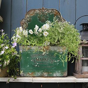 Підвісні металеві горщики для рослин Z&Z ornamentorum вінтажні Сірий synthetic.ua - Фото 1