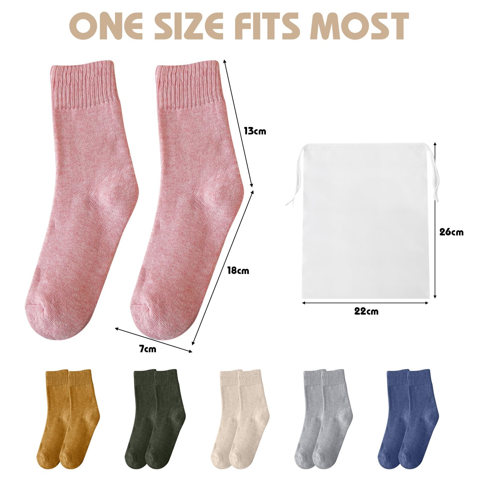 Термоноски VEGCOO, 5 пар, теплые шерстяные вязаные носки, мягкие хлопковые толстые женские носки, зимний подарок для женщин, фото №2
