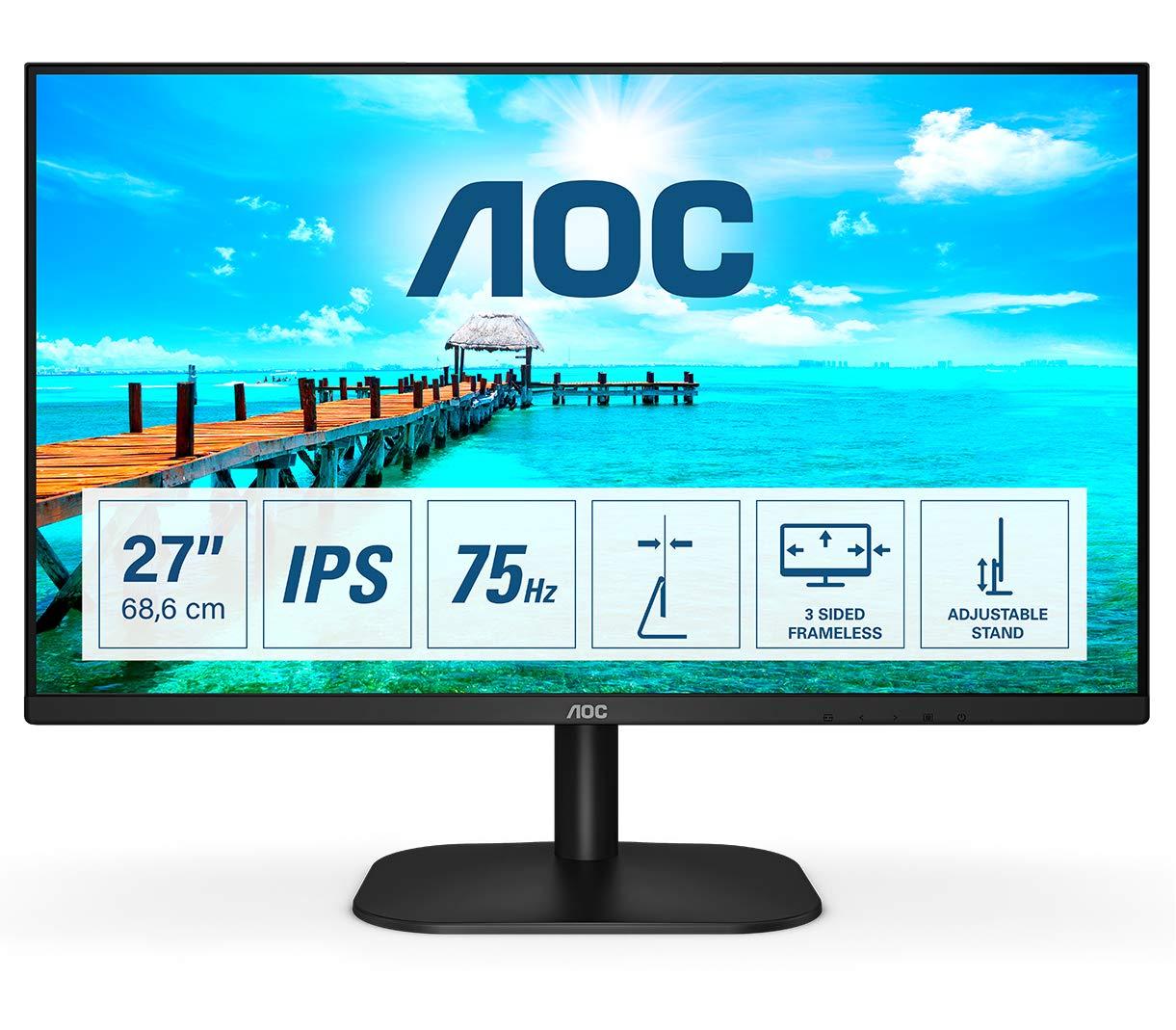 Монитор AOC 27B2DA 27 дюймов FHD AdaptiveSync Черный, фото №1
