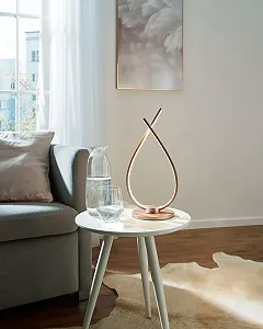 Настільна лампа EGLO Palozza LED алюмінієва Рожеве золото synthetic.ua - Фото 1