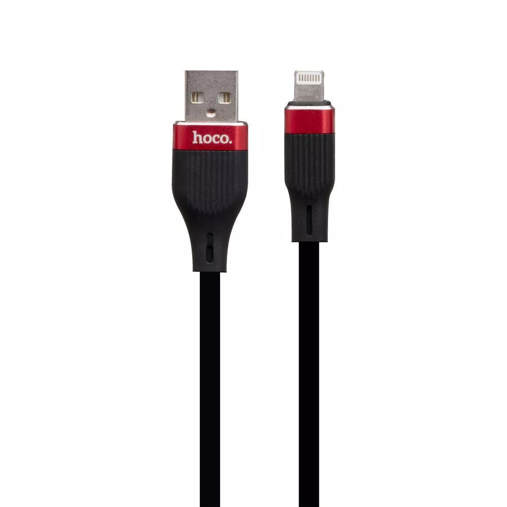 USB кабель Hoco U72 Forest Silicone Lightning прямой 120см черный, фото №2