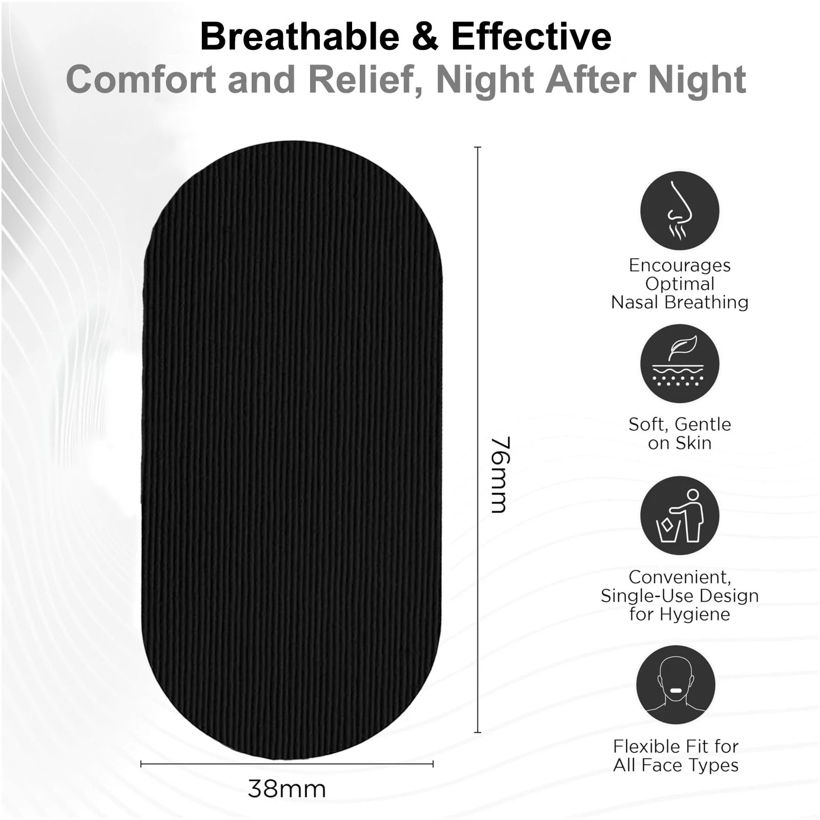 Пластырь для рта для сна, 60 шт., фото №2