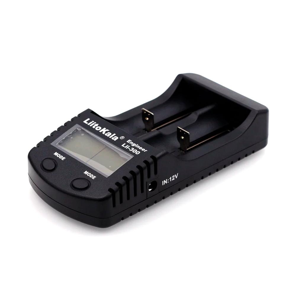ЗУ универсальное Liitokala Lii-300, 2 канала LCD дисплей поддерживает Li-ion Ni-MH и Ni-Cd AA R6 ААA R03 AAAA С R14, фото №1