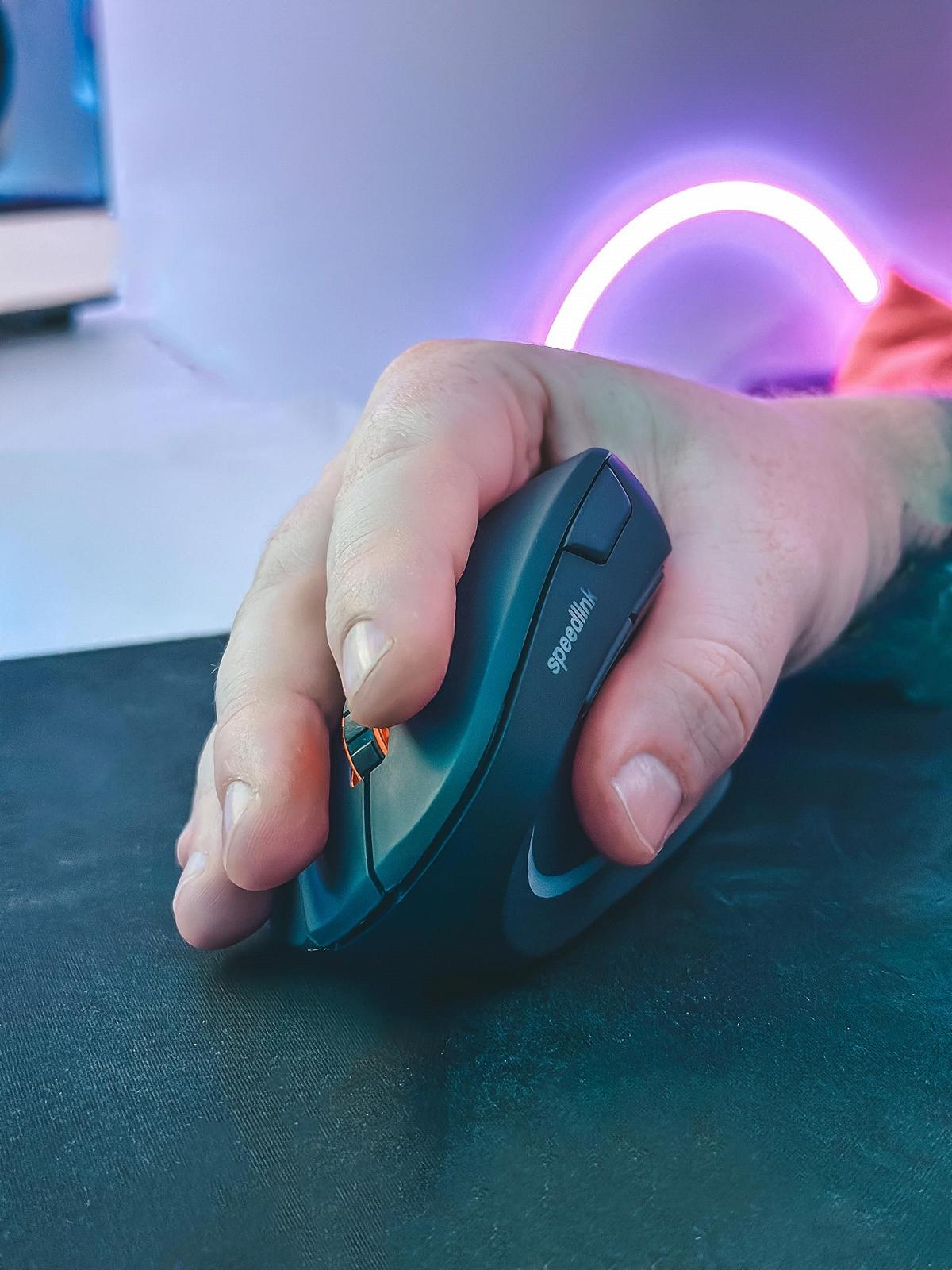 Мышь Speedlink PIAVO PRO RGB Вертикальная Беспроводная Перезаряжаемая Тихая Эргономичная для правой руки до 3200 dpi Черный, фото №8
