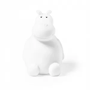 Копилка Бегемот мягкая белая 9x14x9 см 90 г - Фото 1